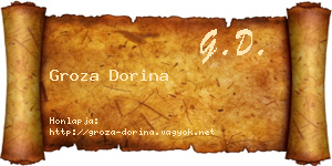 Groza Dorina névjegykártya